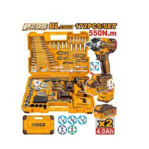 172 Pcs Cordless impact wrench tools set (INGCO)